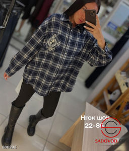 Рубашка женская в клетку