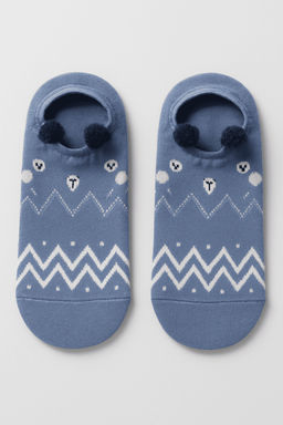 Носки iLikeGift Owl face, blue, мужские/женские евро размер 35-41