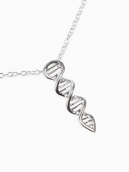 Цена за 2 шт. Кулон на цепочке "ДНК", цвет серебро