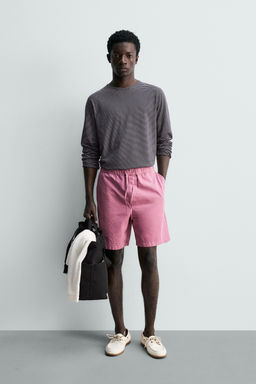BERMUDA LAVADA REGULAR FIT / Rosa