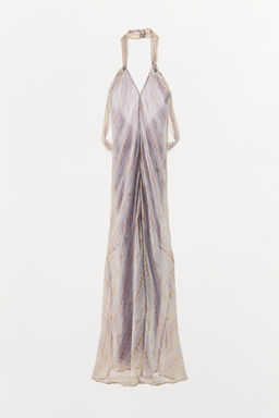 VESTIDO HALTER ESTAMPADO FLORES / Lila claro - Zara фото 6