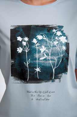 Арт. 31112 Футболка женская 44-52 (5 шт) Цвет:небесный - Калинка фото 6