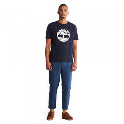 Мужская футболка Timberland SS Tree Logo T синяя фото 3