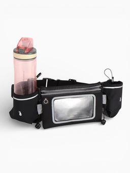 Сумка поясная туристическая, влагозащитная, 52×13 см, черная