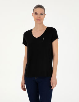 Siyah Comfort Fit Basic Ti__rt