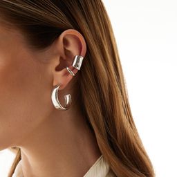 Широкий кафф из серебра