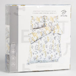 Постельное бельё Этель дуэт Flora and spring, 143х215 см-2 шт, 220х240 см, 70х70 см 2 шт  фото 5