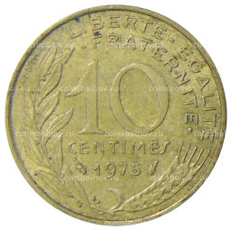 10 сантимов 1975 года Франция