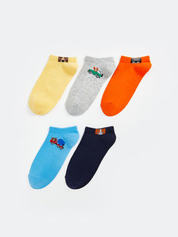 Desenli Erkek ?ocuk Patik ?orap 5li