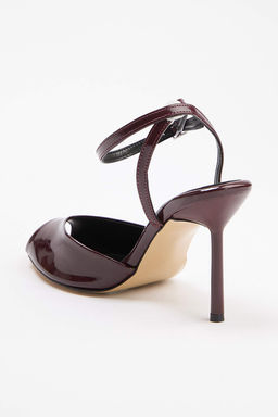 Bordo Rugan 9 cm Kad?n Klasik Topuklu Ayakkab? TAKSS26TO00029