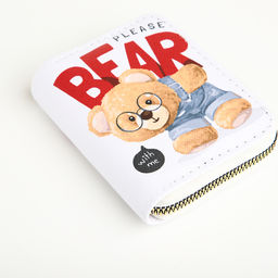 Кошелёк на молнии BEAR, маленький, белый