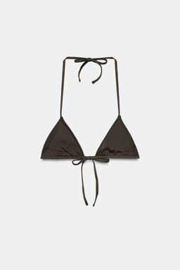 TOP BIKINI CORTINILLA TACHAS / Marr?n - Zara фото 9
