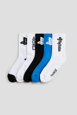 Pack de 5 calcetines con motivo intarsia - H&m фото 8