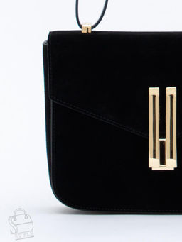 Сумка женская кожаная 1045MF black Polina&Eiterou  в Новосибирске