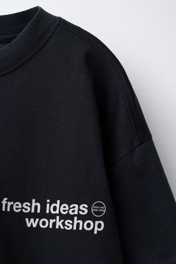 DOUBLE SLEEVE SLOGAN T-SHIRT - Zara фото 11