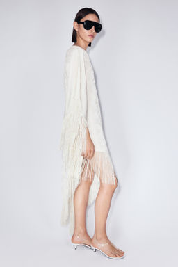 Vestido caft?n de un hombro con flecos - H&m фото 4