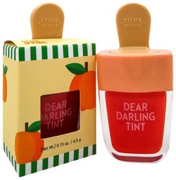 Etude House Dear Darling Water Gel Tint Apricot Red Увлажняющий гелевый тинт для губ Красный Абрикос  фото 4