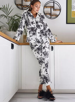 K11225 Костюм домашний: рубашка и брюки БЕЛЫЙ