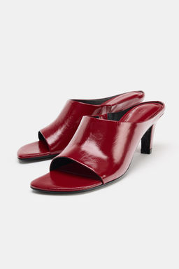 SANDALIA PIEL MULE LIMITED EDITION / Rojo - Zara фото 9