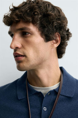 WOOL - CASHMERE KNIT POLO SHIRT - Zara фото 5