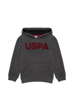 Черная толстовка с капюшоном для мальчиков Basic - U.s. polo assn фото 4