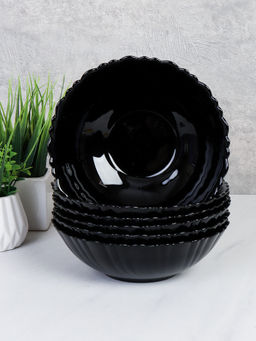 Набор суповых тарелок 6 штук 480 мл 155 мм Классика Черный / BNTW60T (Black) /уп 10/ - Галеонтрейд фото 2