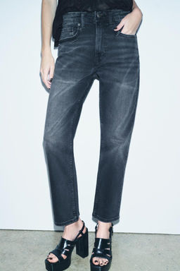 ZW COLLECTION RELAXED SLIM FIT MID-RISE JEANS - Zara фото 7