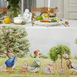 Скатерть «Этель» Family picnic, 150×220 см ±3 см, с ВГМО, 100% хлопок, саржа 190 г/м²
