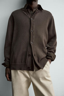 C?RDIGAN REGULAR FIT ALGOD?N / Marr?n - Zara фото 6