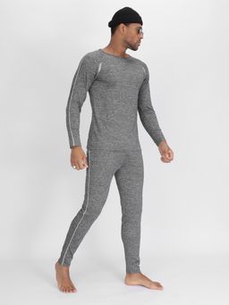 Комплект мужского термобелья без начеса серого цвета 2214Sr - FUYOUKAI фото 3