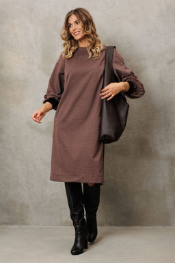 Платье Gizart 7385 серо-бордовый  фото 6