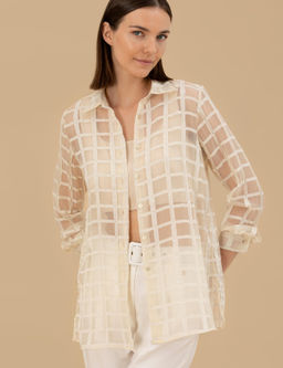 Krem Transparan Comfort Fit Uzun Kollu G_mlek