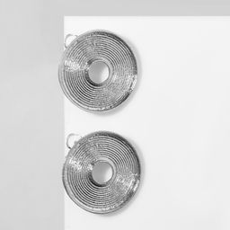 Клипсы для ушей QF Диск, цвет серебро