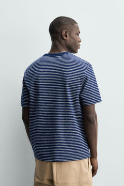 CAMISETA JACQUARD RAYAS / Azul / Blanco - Zara фото 3