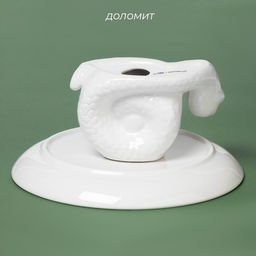 Блюдо для подачи Доляна «Милые змейки», 20.5×10 см, белое