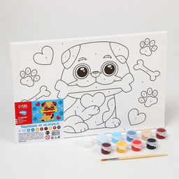 Картина по номерам Щеночек с косточкой, 20 30 см - Школа талантов фото 2