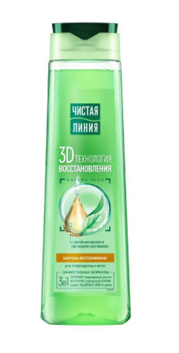 ЧИСТ.ЛИНИЯ д/волос шампунь 400мл Восстанавливающий с репейным маслом