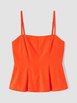 Kare Yaka ?p Ask?l? Peplum Bluz