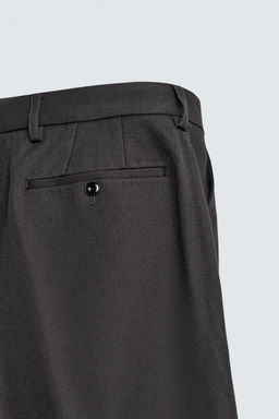 TEXTURED PLEATED TROUSERS - Zara фото 9