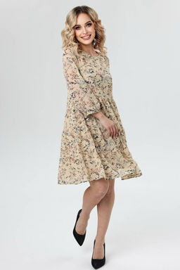 Платье женское 5980/30/Топленое молоко, синий