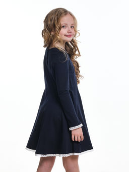 Платье для девочки в школу синее 22-7790 синий - Mini maxi фото 2