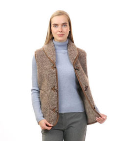 Жилет арт.1213-02/пуг. воротник ТАРА Марроне