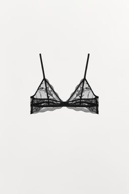 FLORAL EMBROIDERED TRIANGLE BRA - Zara фото 12