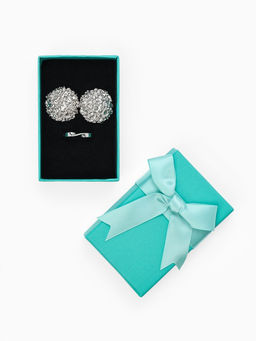 Набор короборчек подарочных 6 шт.  под набор «Тиффани» с крупным бантом, 5×8×2.5,цв тиффани (1031990