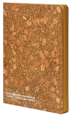 Ежедневник А5 недат. LOREX ECO CRAFT 96 л. лин. корич. мягк. обл. пробка, ляссе