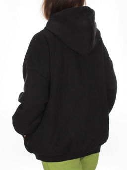 2560 BLACK Худи женское (50 гр. синтепон) - Фабричный китай фото 4