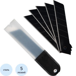Лезвие для ножей запасное Attache Selection 25мм сегм.воронение,SK5, 5шт/уп фото 2