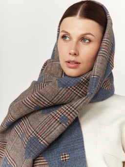 в составе ШЕРСТЬ и КАШЕМИР Большой, мягкий, теплый однотонный двусторонний палантин. - Tantino фото 8