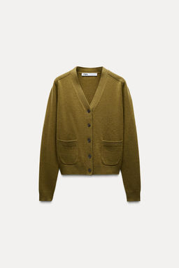 100% WOOL BASIC CARDIGAN - Zara фото 4