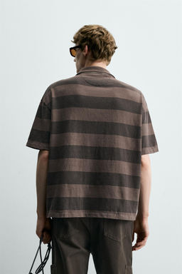 POLO RELAXED FIT RAYAS / Marr?n - Zara фото 3
